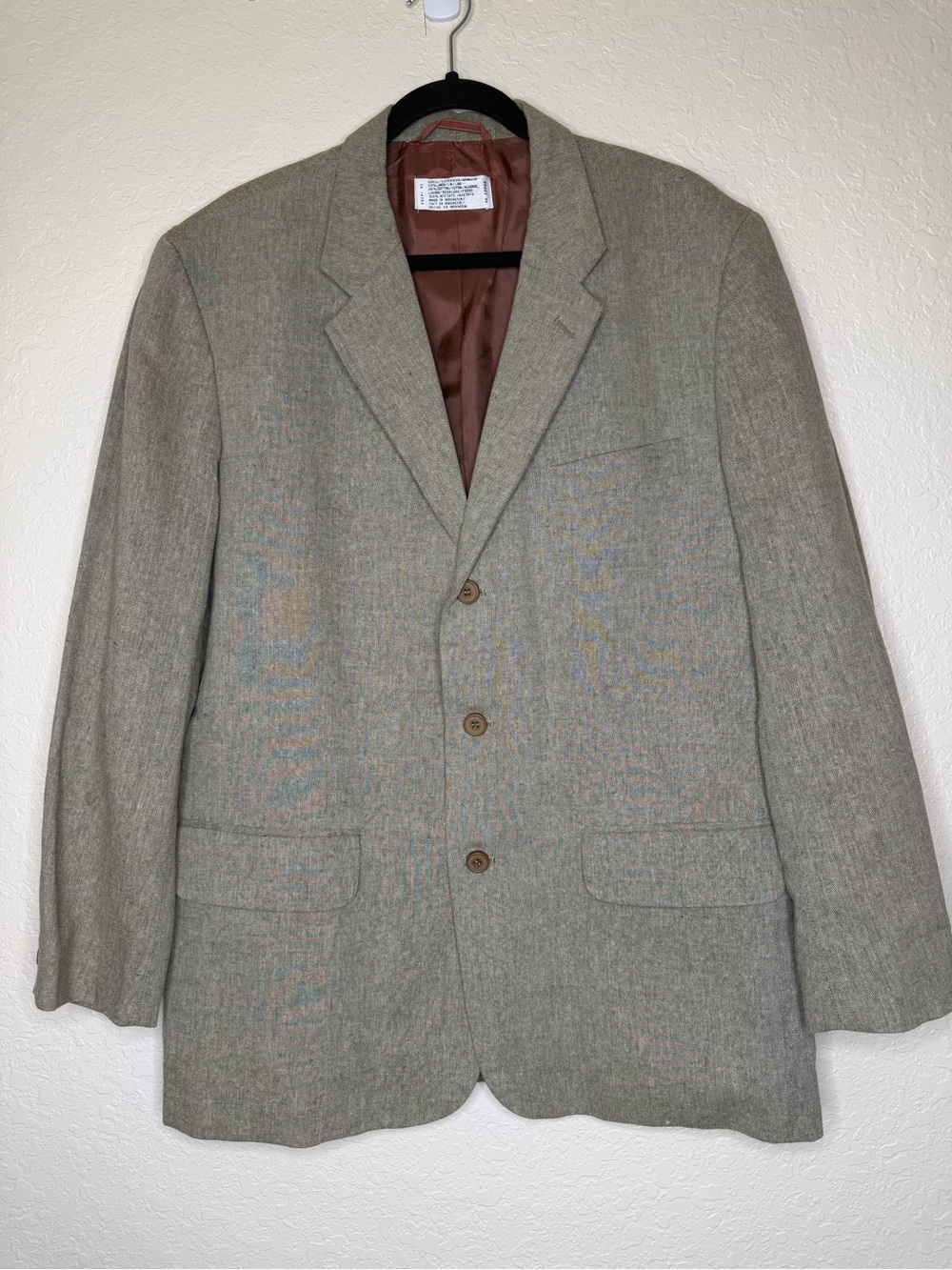 Claiborne Men’s Linen Blend 40Reg Beige Blazer